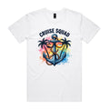 Cruise Squad, Anchor Mens Cruise T-shirt White Mens Cruise T-shirt Cruise Printed In Australia