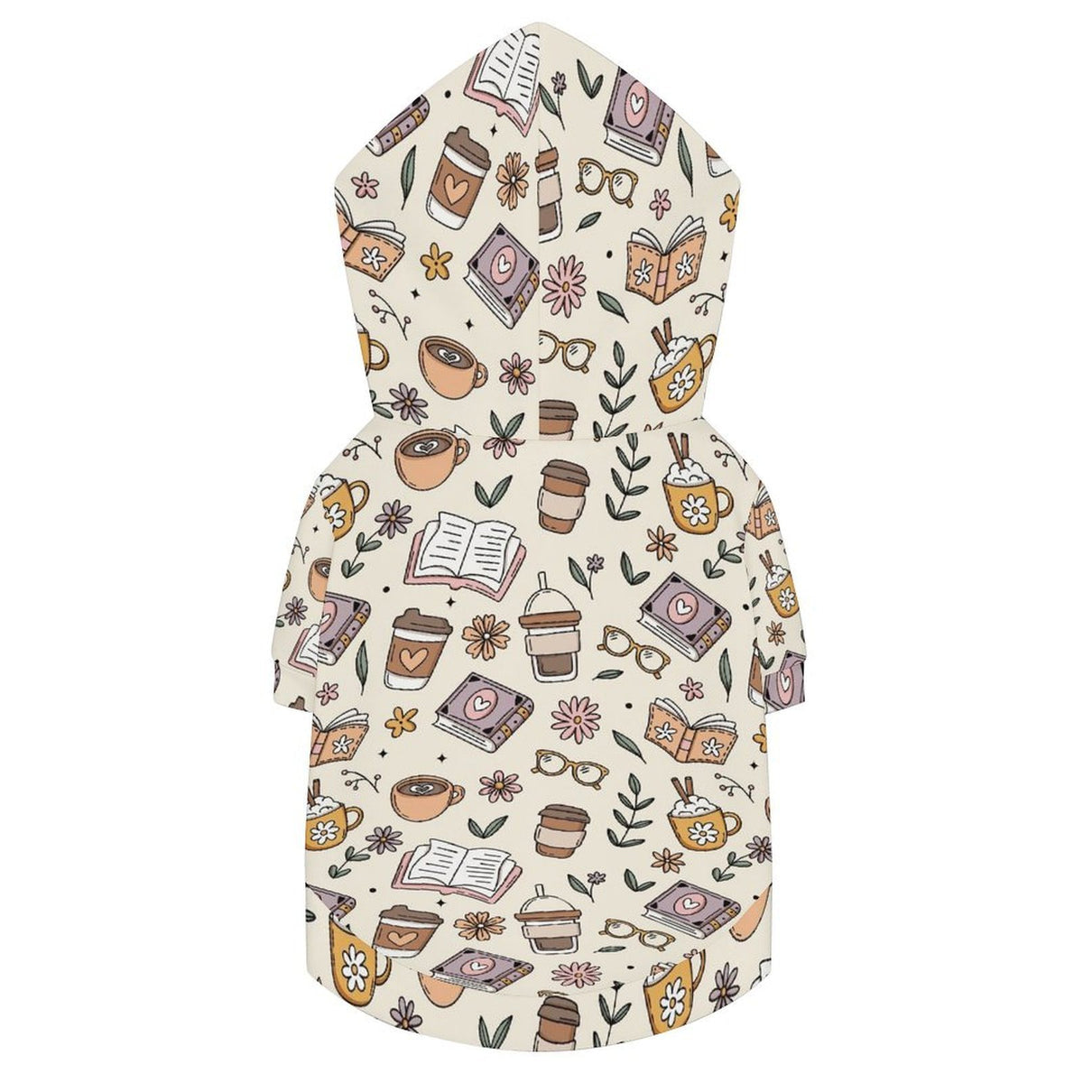 Books And Coffee Pet Hoodie (Large Size)