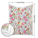 Australian Flowers - Double-Layer Fleece Blanket 51"x59"