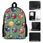 Pool Balls - Three Piece Backpack Set