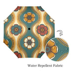 Vintage Floral - Semi-Automatic Foldable Umbrella (Model U12) Semi-Automatic Foldable Umbrella (U12)