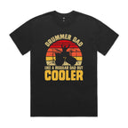 Drummer Dad AS Colour Heavy Faded Tee Unisex Faded Black Heavy Faded T-shirt Dad Music Printed In Australia