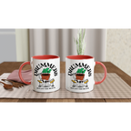 Personalised - Drummers - White 11oz Ceramic Mug with Colour Inside Personalised 11oz Mug customise Globally Fulfilled Music personalise Plants