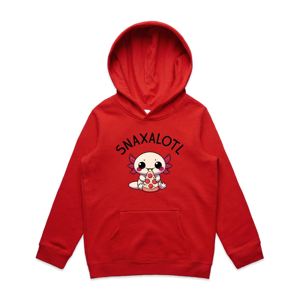 Snaxalotl, Axolotl Pizza - Kids Hoodie