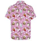 Fast Food Women's Collared Pocketless Short Sleeve Shirt