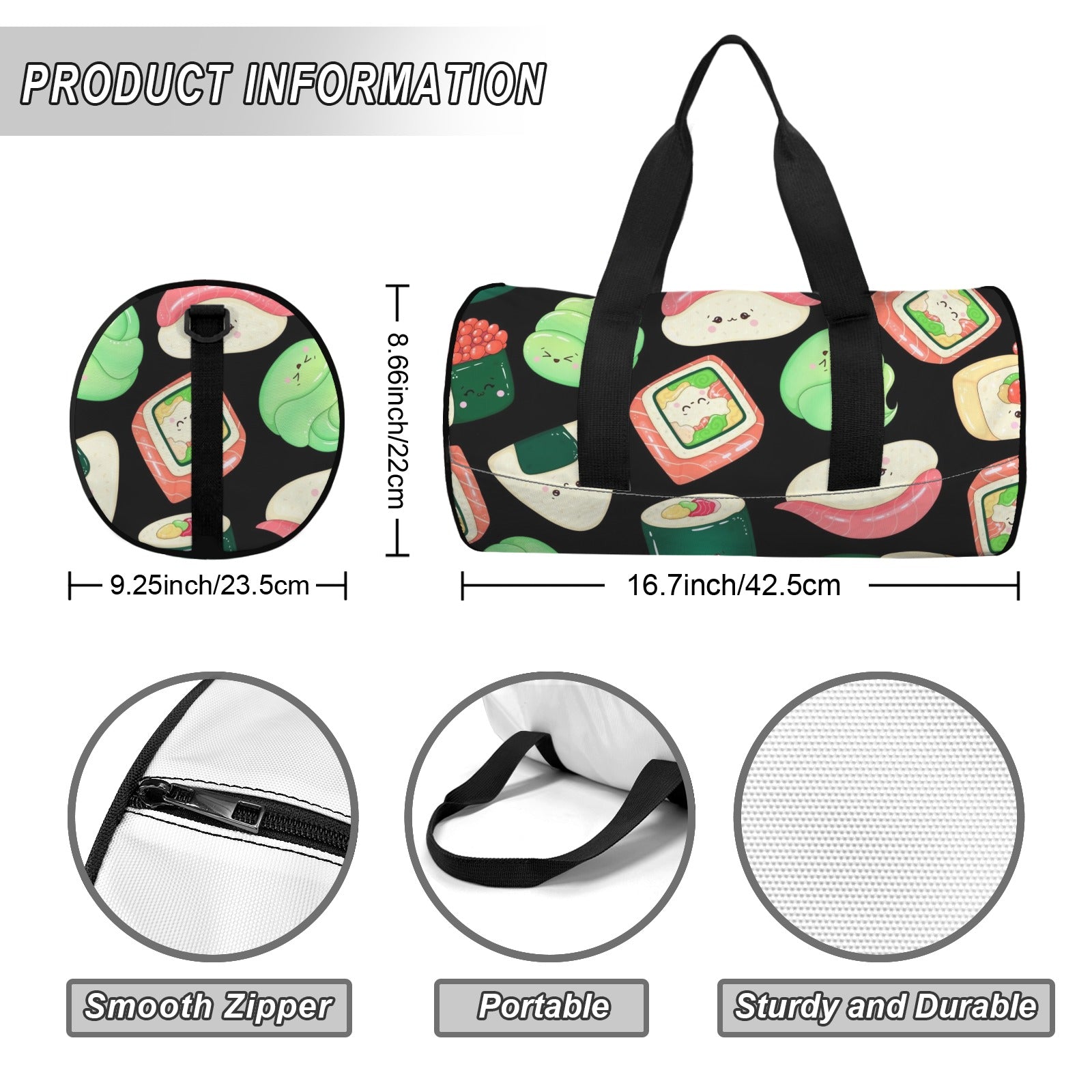 Happy Sushi Duffle Bag Duffle Bag Printed Offshore