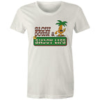 Slow Down And Enjoy Life - Womens T-shirt Natural Womens T-shirt Positivity Printed In Australia Retro