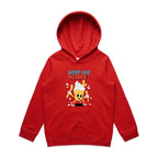Sweet And Salty, Ice Cream And Fries - Kids Hoodie Red Kids Hoodie Printed In Australia
