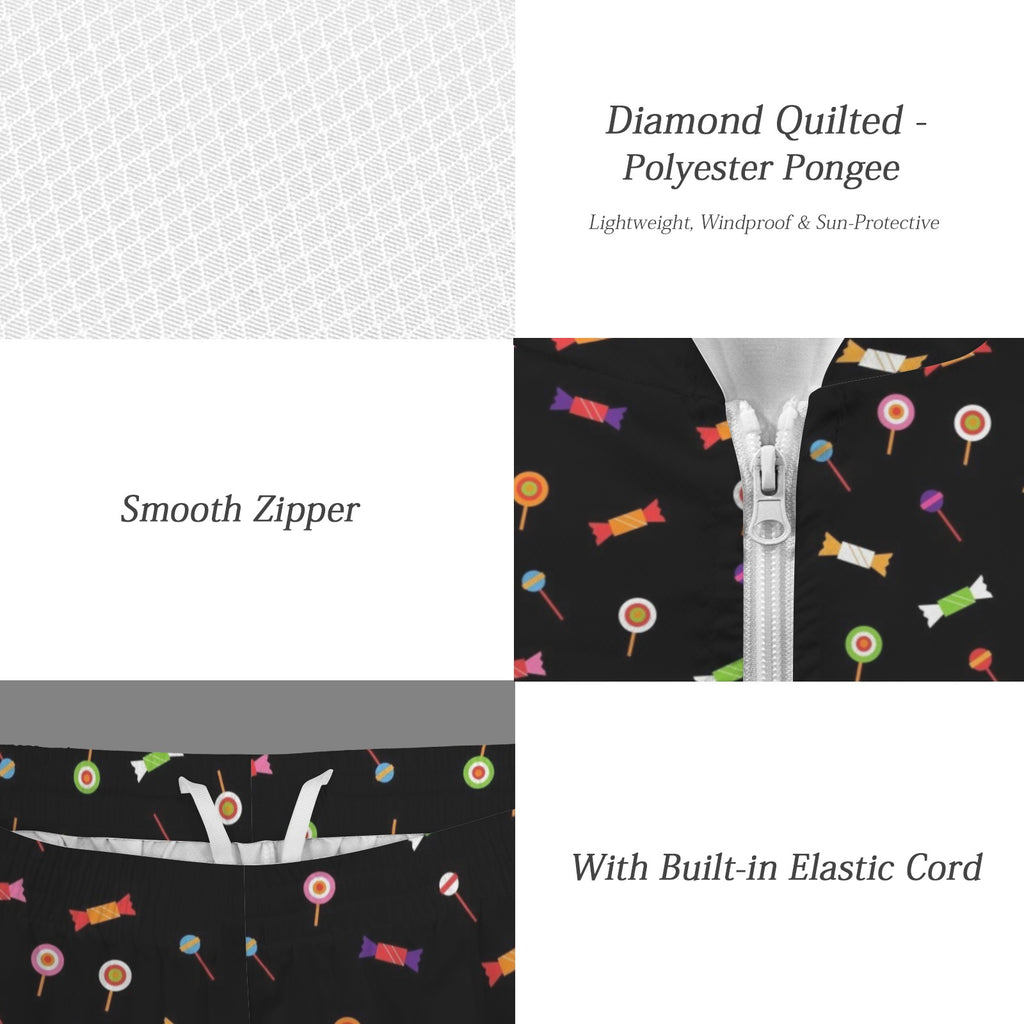 Candy Men's Lightweight Sun Hoodie & Shorts Set Men's Lightweight Sun Hoodie & Shorts Food Printed Offshore