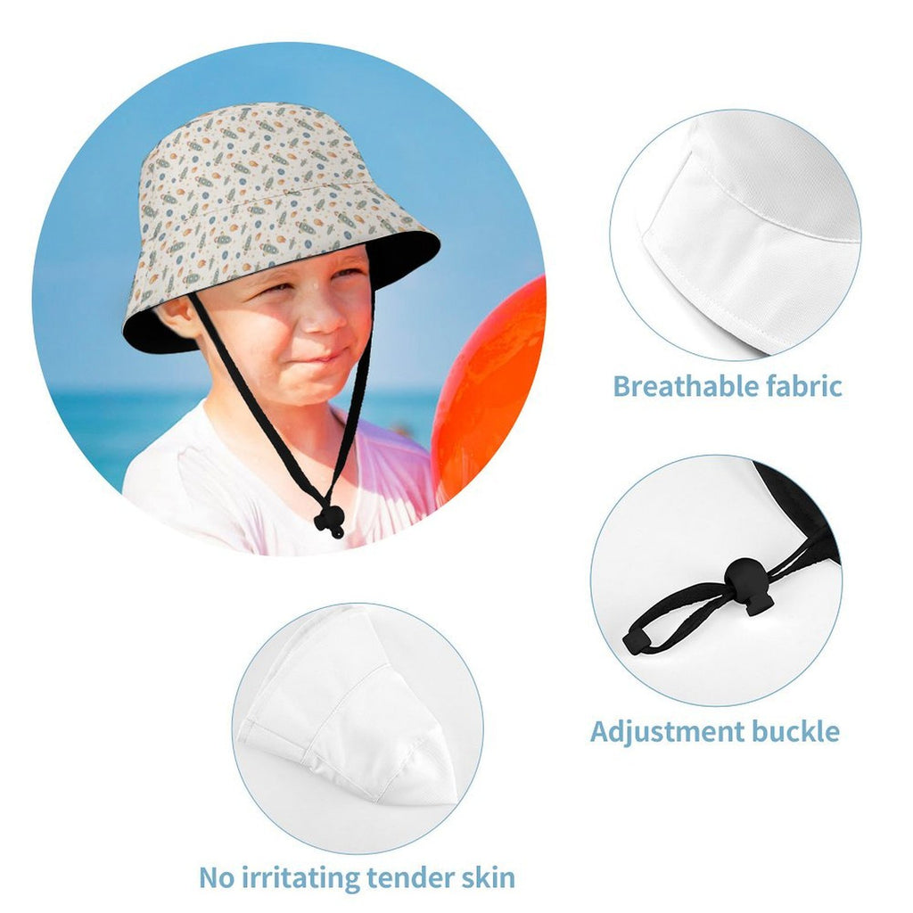Rockets Kids Bucket Hat Kids Bucket Hat Printed Offshore Space
