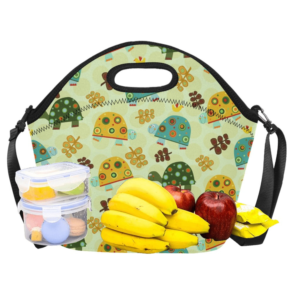 Retro Turtles - Neoprene Lunch Bag Neoprene Lunch Bag Printed Offshore