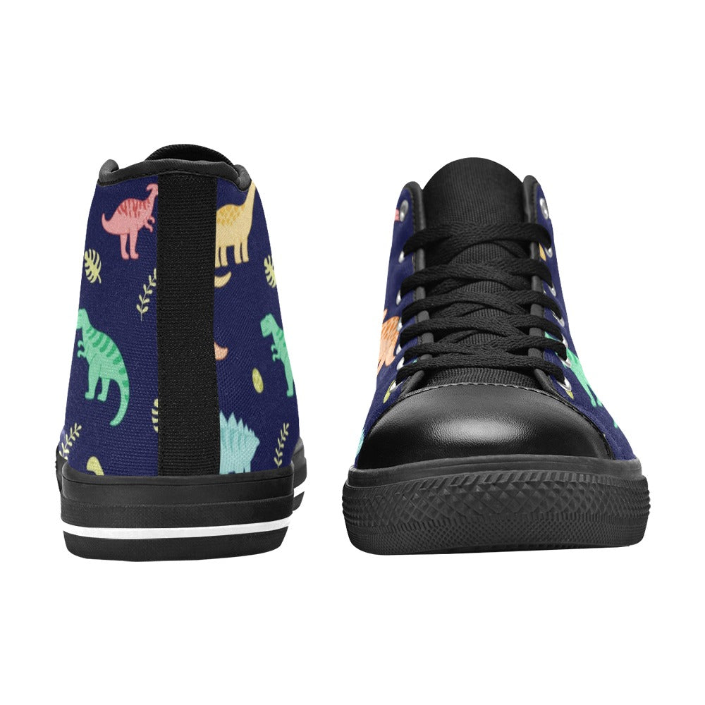 Dinosaurs - Men's High Top Canvas Shoes