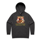 Sloth, We'll Get There When We Get There - Womens Hoodie Coal Womens Hoodie animal Printed In Australia