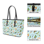 Parrots PU Leather Tote Bag Large Leather Tote Bag-Large animal Printed Offshore