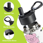 Little Piggies 12oz Kids Water Bottle with Straw Lid