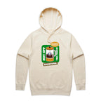 Brewtiful, Coffee Press - Mens Hoodie Ecru Mens Hoodie Coffee Printed In Australia