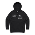 Cat String Theory Physics Women's AS Colour Hoodie Black Womens Hoodie animal Printed In Australia Science