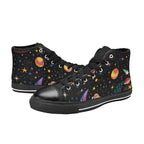 Space - Women's High Top Canvas Shoes