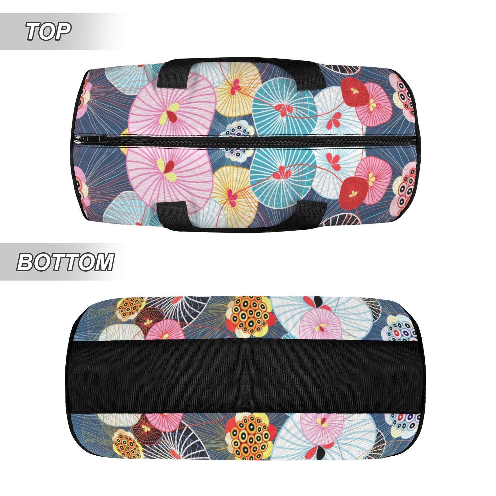 Abstract Floral Duffle Bag Duffle Bag Printed Offshore
