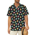 Colourful Cassettes Men's Short Sleeve Hawaiian Shirt Men's Hawaiian Shirt (New) Music Printed Offshore Retro