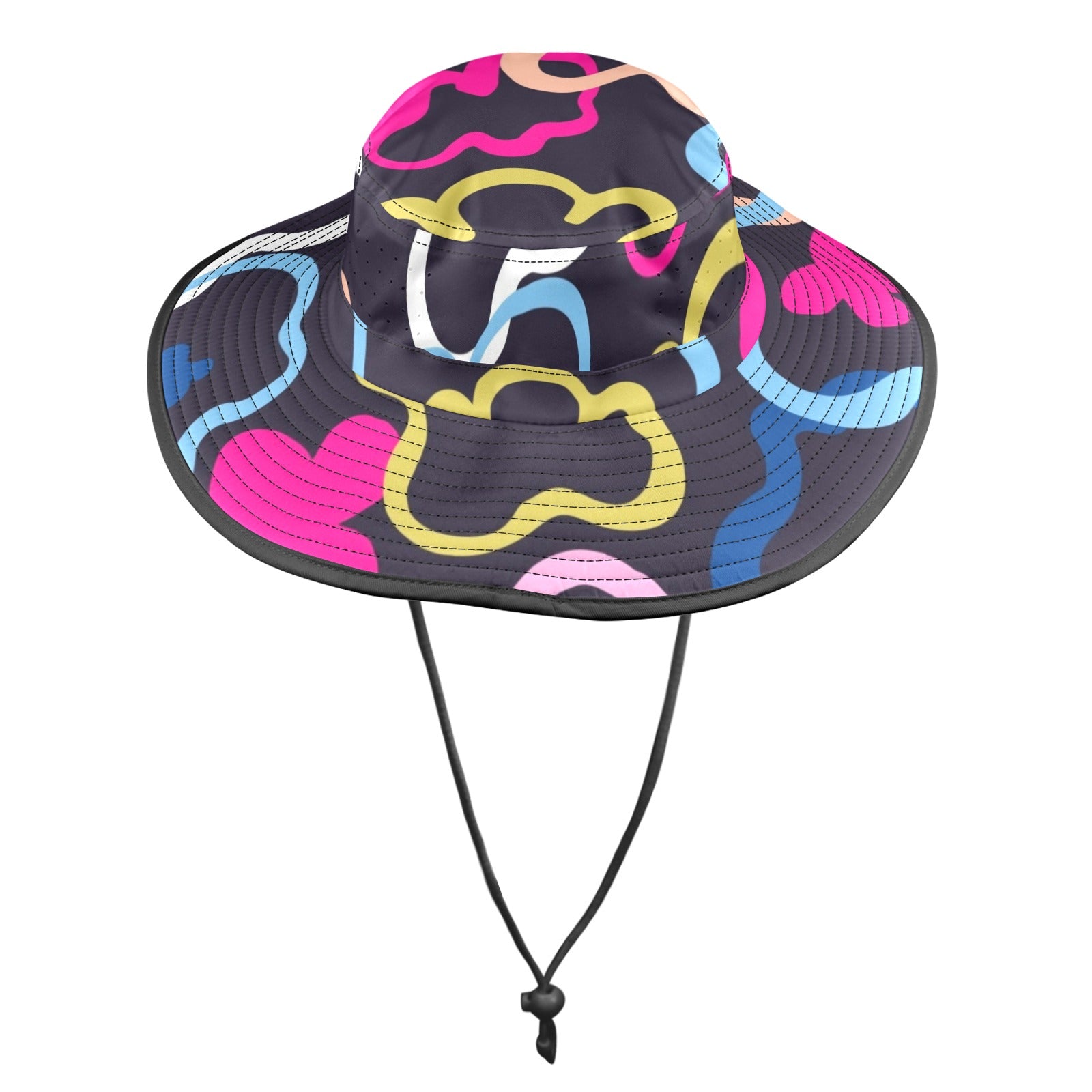 Floral In The Abstract - Wide Brim Bucket Hat Wide Brim Bucket Hat Printed Offshore