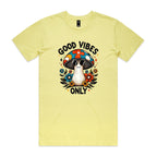 Good Vibes Only, Hippie Mushroom With Sunglasses - Mens T-shirt
