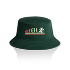Drummer Evolution - AS Colour Bucket Hat Forest Green One Size As Colour Bucket Hat Music Printed In Australia