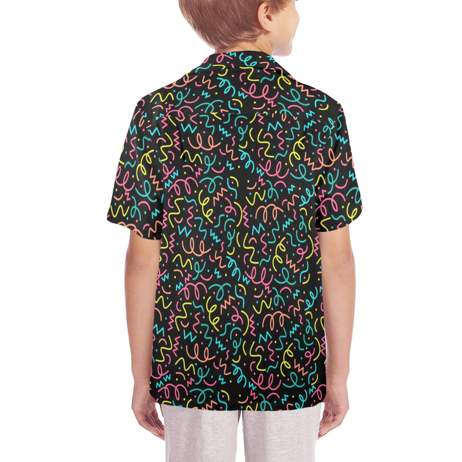 Squiggle Time - Senior Kids Hawaiian Shirt