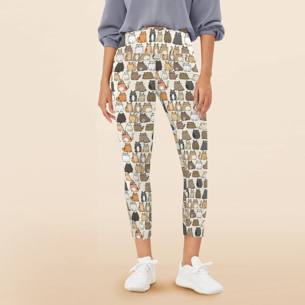Lots Of Cats - Women's High Waist Pockets Yoga Leggings
