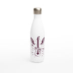Let's Rock - White 17oz Stainless Steel Water Bottle Default Title White Water Bottle Globally Fulfilled Music