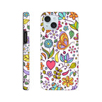 Quirky Butterfly Flowers - Apple iPhone Tough case iPhone 15 Plus iPhone Tough Case animal Globally Fulfilled