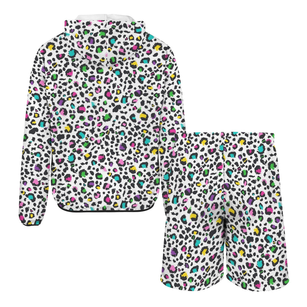 Animal Print In Colour Men's Lightweight Sun Hoodie & Shorts Set Men's Lightweight Sun Hoodie & Shorts animal Printed Offshore