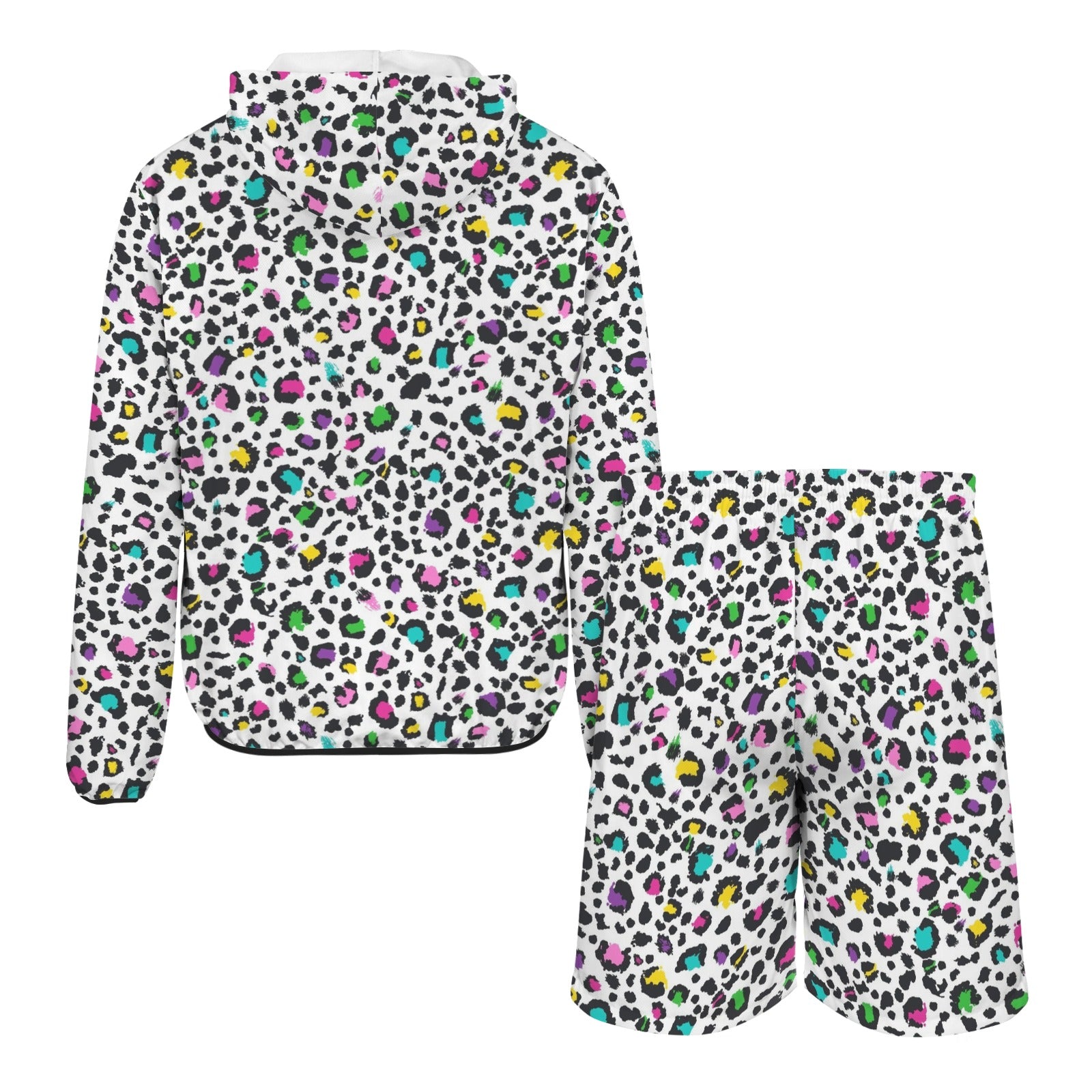 Animal Print In Colour Men's Lightweight Sun Hoodie & Shorts Set Men's Lightweight Sun Hoodie & Shorts animal Printed Offshore