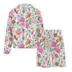 Australian Flowers Men's Lightweight Sun Hoodie & Shorts Set Men's Lightweight Sun Hoodie & Shorts Plants Printed Offshore
