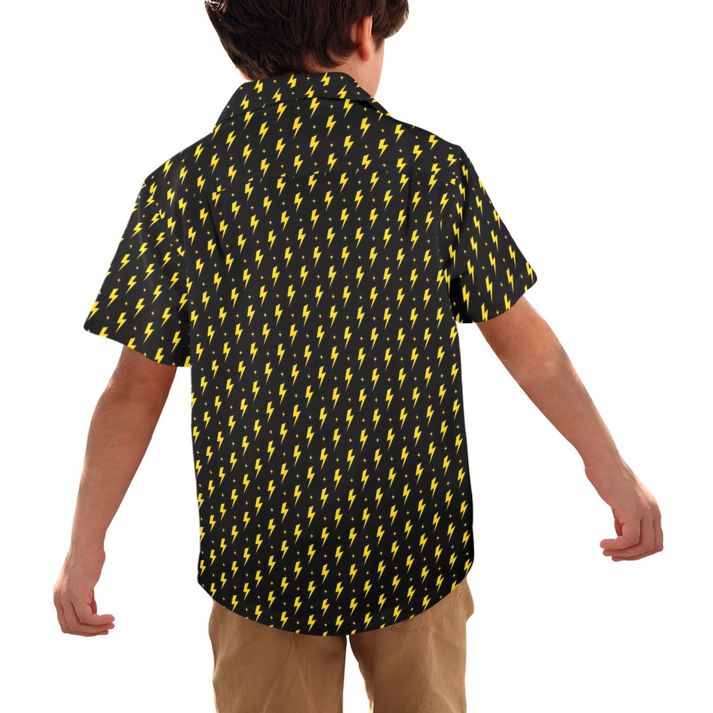 Yellow Lightning - Junior Kids Hawaiian Shirt