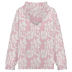 Pink Hawaiian Floral Women's Full-Zip Hoodie