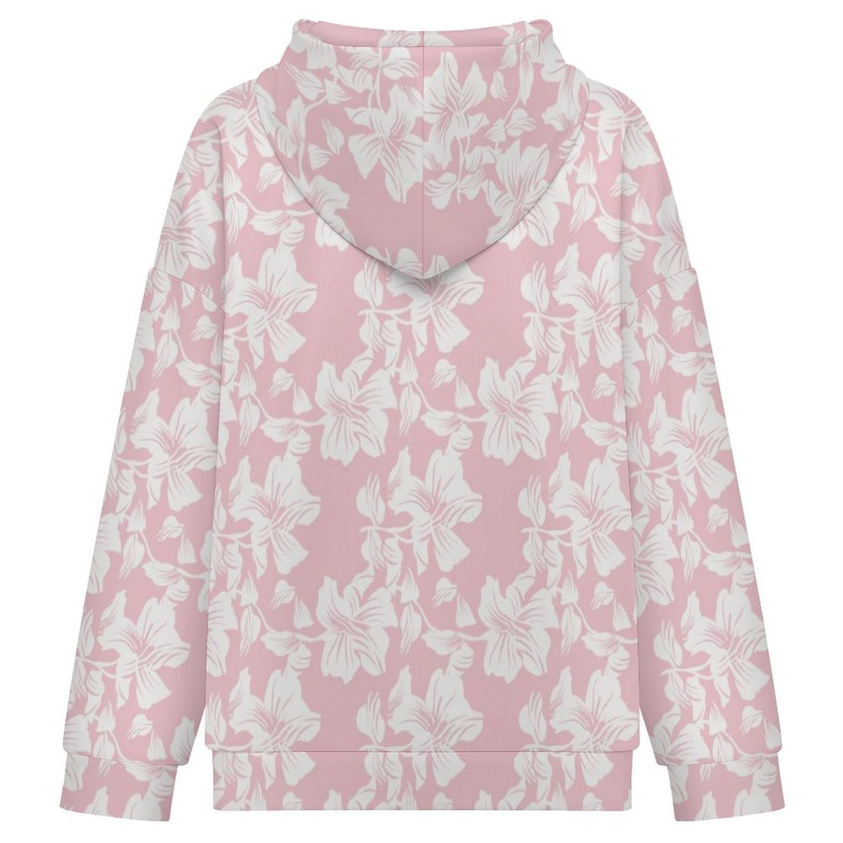 Pink Hawaiian Floral Women's Full-Zip Hoodie