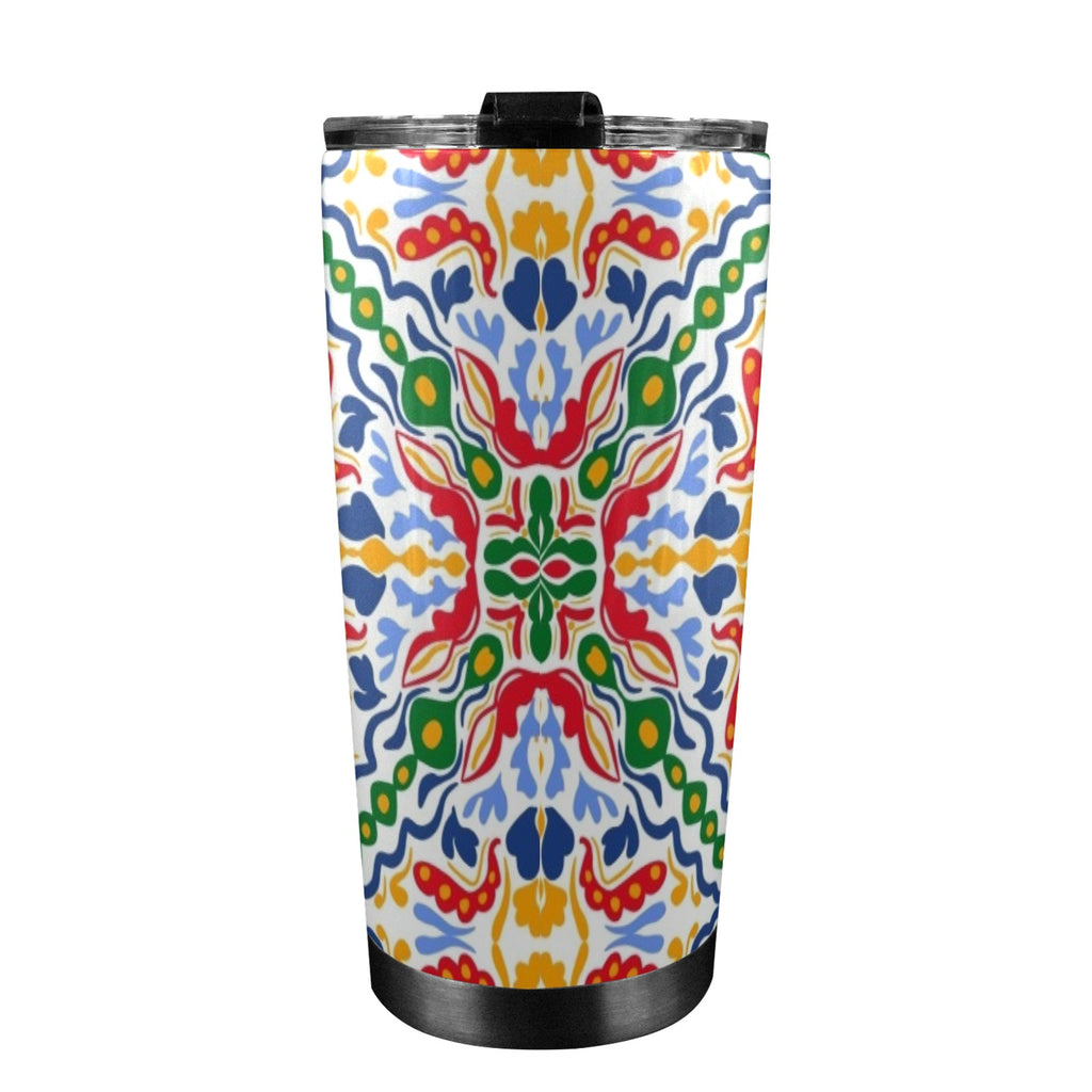 Bright Burst - 20oz Mobile Tumbler with Lid (Black Lock) 20oz Travel Mug Printed Offshore