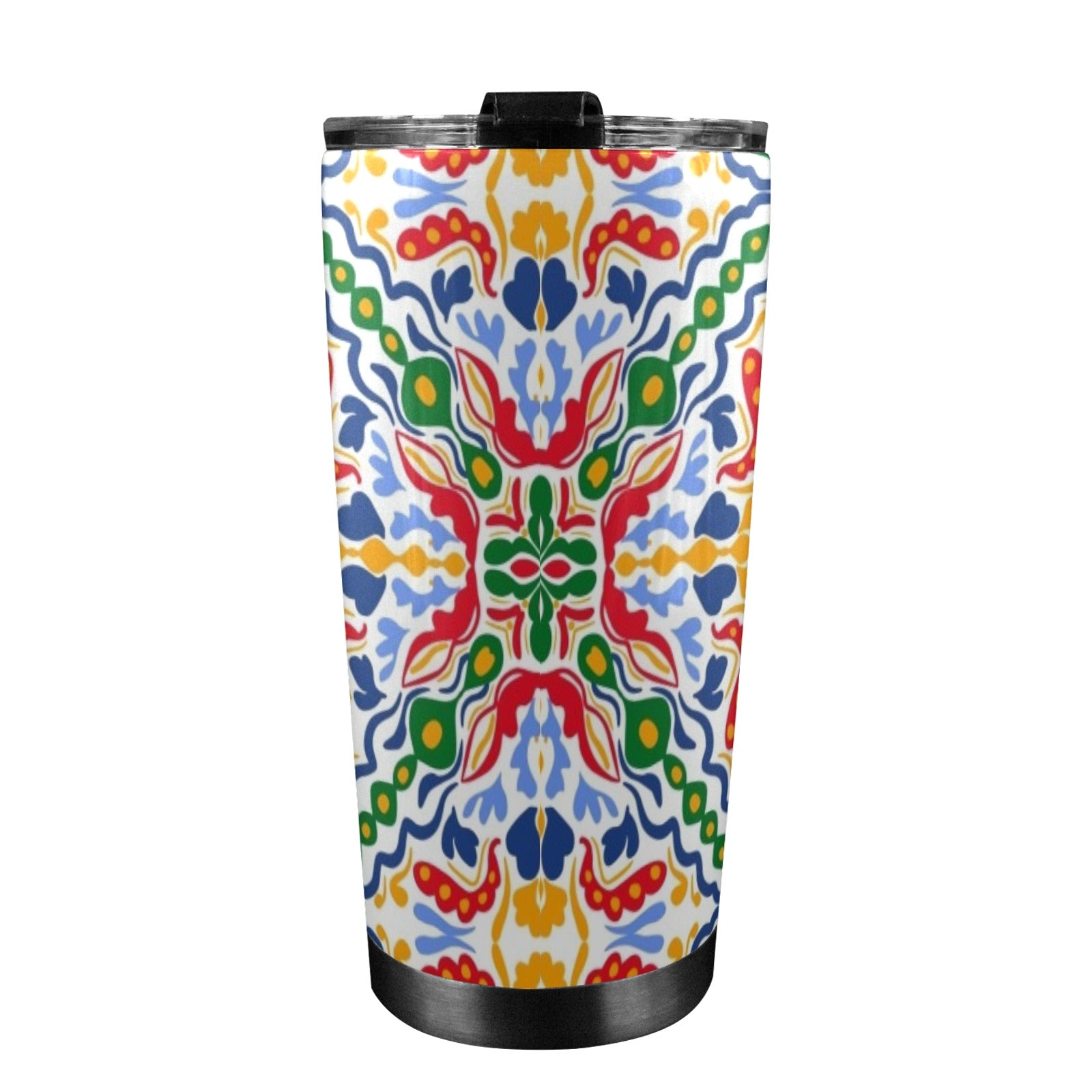 Bright Burst - 20oz Mobile Tumbler with Lid (Black Lock) 20oz Travel Mug Printed Offshore