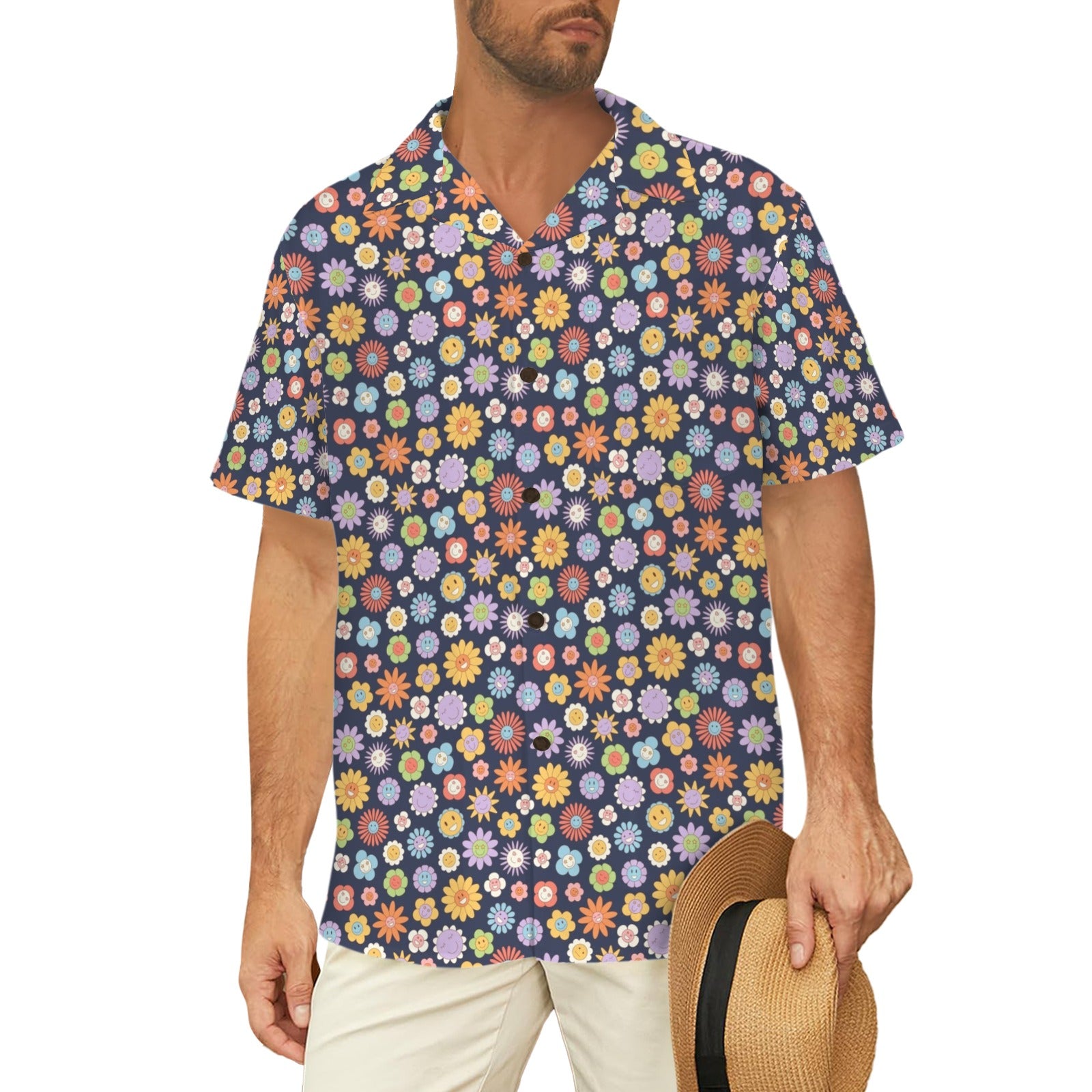 Groovy Flowers Men's Hawaiian Shirt