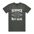 Science, It's Like Magic But Real Men's AS Colour T-shirt Charcoal Mens T-shirt Printed In Australia Science