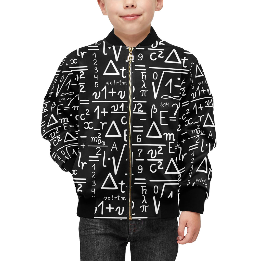 Mathematics Kids Bomber Jacket Kids Bomber Jacket Maths Printed Offshore
