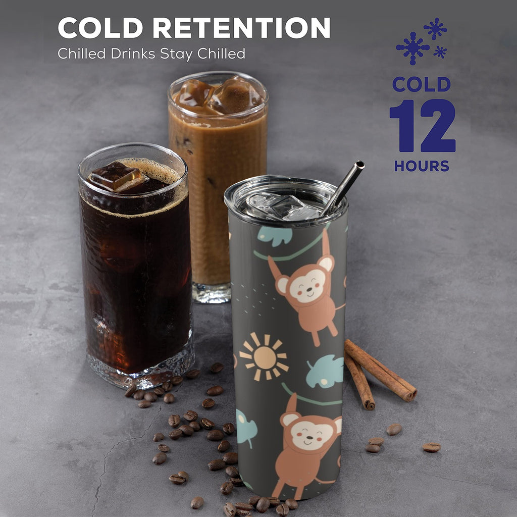 Monkey Swing - 20oz Tall Skinny Tumbler with Lid and Straw