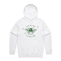 Save The Bees Men's AS Colour Hoodie White Mens Hoodie Environment Printed In Australia