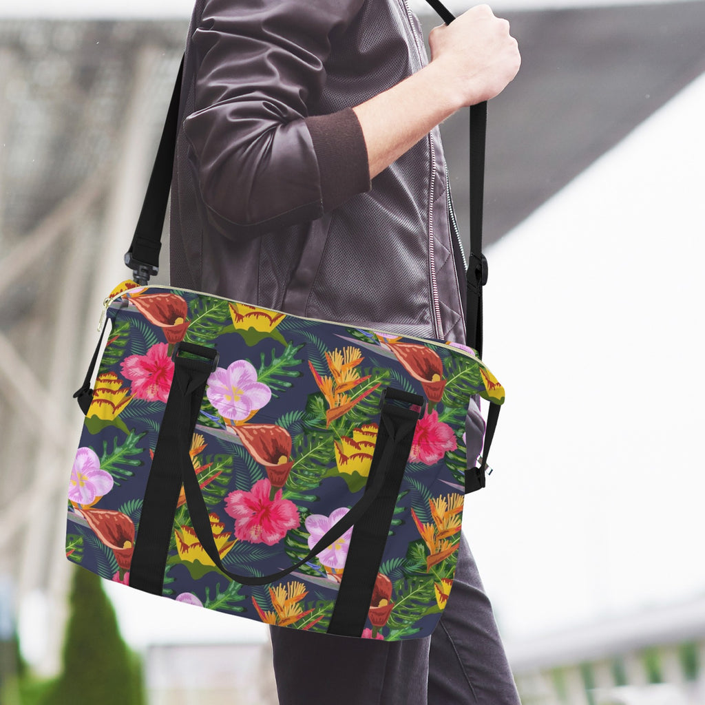 Tropical Floral Duffle Bag-Simple (Model 1715) Duffle Bag-Simple (1715)