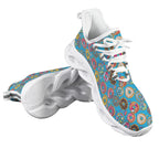 Doughnuts On Blue Men's Twisted Sole Sneakers