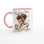 Personalised My Alone Time Is For Everyone's Safety 11oz Ceramic Mug Ceramic Pink Personalised 11oz Mug Globally Fulfilled