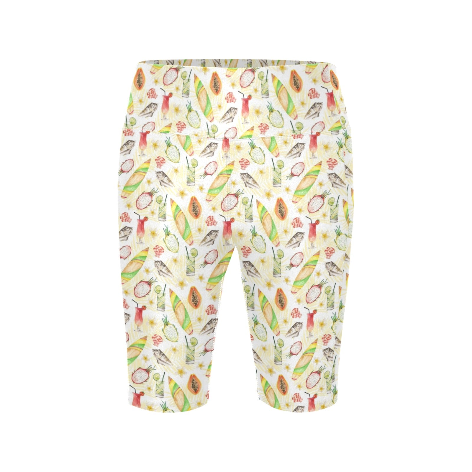 Tropical Surf Women's Bike Shorts With Side Pockets