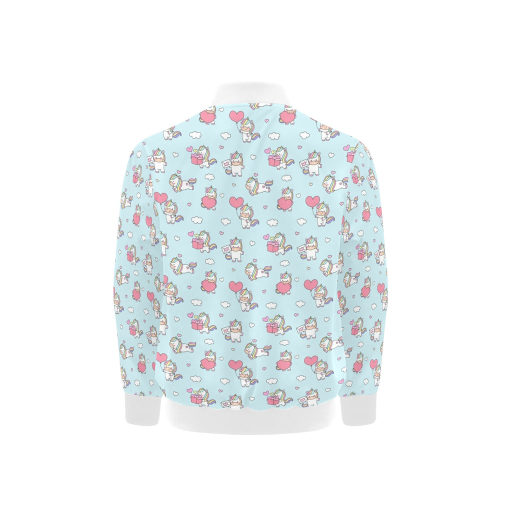 Rainbow Unicorn Kids Bomber Jacket