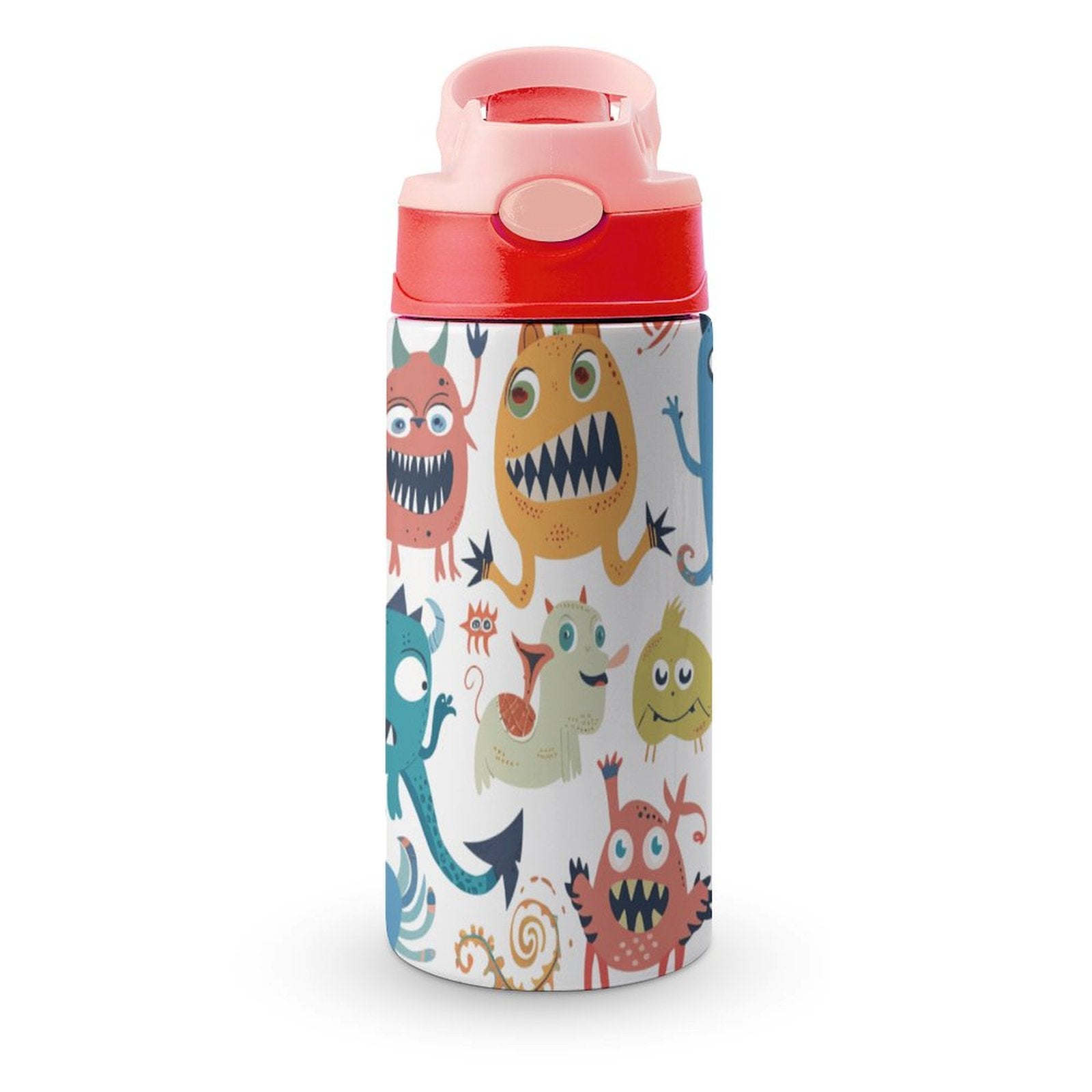 Monster Time - Little Kids Water Bottle pink 350ml Little Kids Water Bottle Printed Offshore Sci Fi